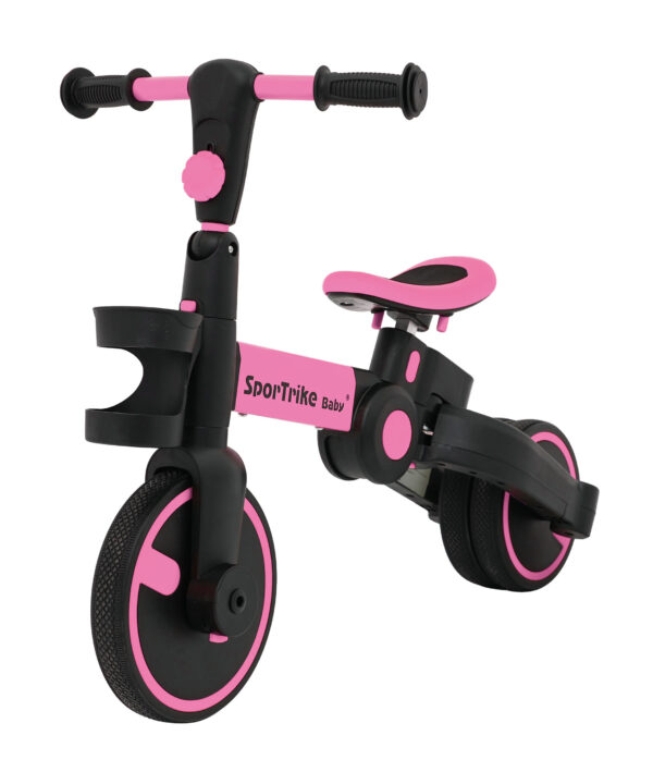 Tricikl Happy Bike 3in1 - rozi - Image 4