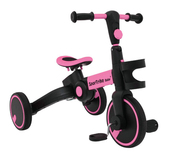 Tricikl Happy Bike 3in1 - rozi - Image 9