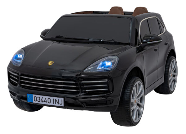 Licencirani auto na akumulator Porsche Cayenne S - crni/lakirani - Image 3