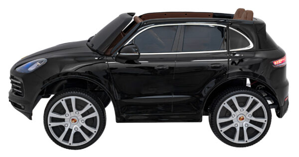 Licencirani auto na akumulator Porsche Cayenne S - crni/lakirani - Image 4