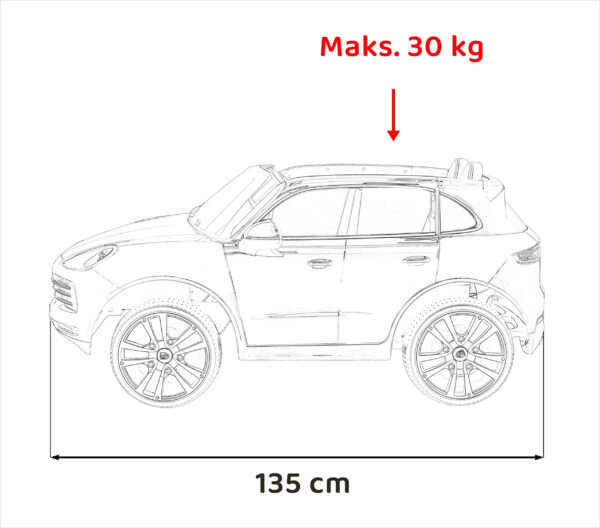 Licencirani auto na akumulator Porsche Cayenne S - crni/lakirani - Image 18