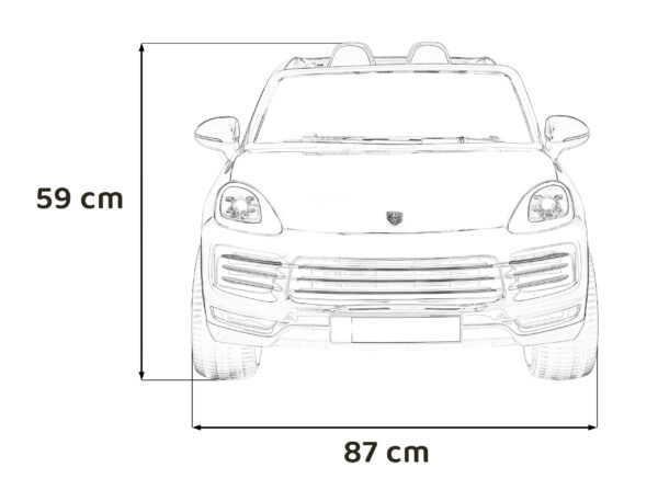 Licencirani auto na akumulator Porsche Cayenne S - crni/lakirani - Image 19