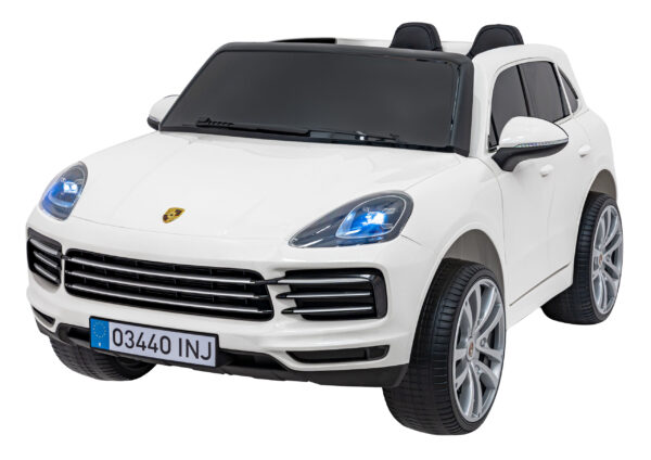 Licencirani auto na akumulator Porsche Cayenne S - bijeli/lakirani - Image 3