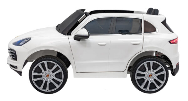 Licencirani auto na akumulator Porsche Cayenne S - bijeli/lakirani - Image 4