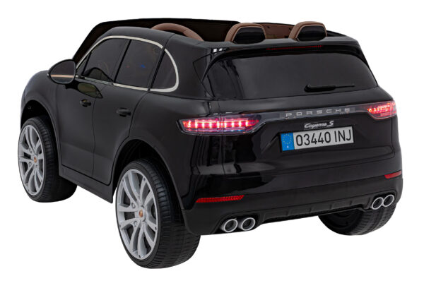 Licencirani auto na akumulator Porsche Cayenne S - crni/lakirani - Image 20