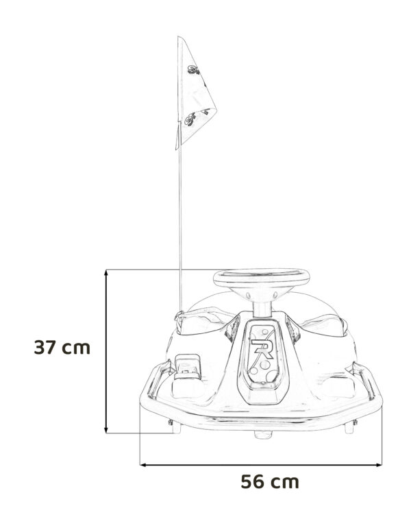 Go-kart na akumulator Racing Drifter - bijeli - Image 23