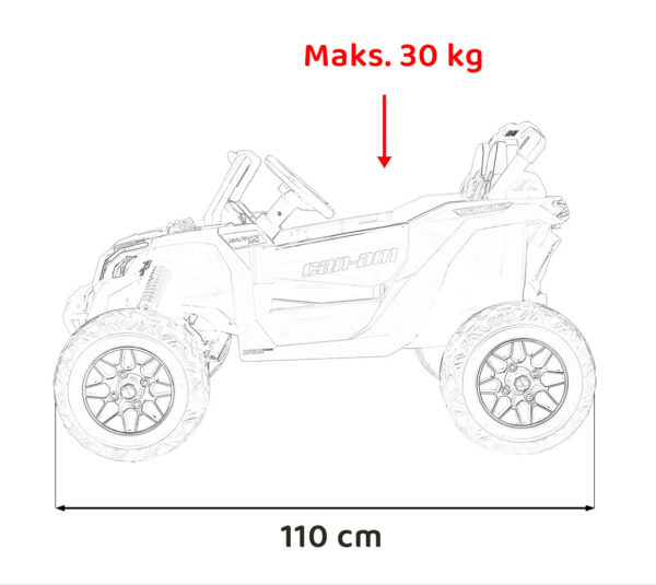 Buggy na akumulator ATV CAN-AM Maverick 4x4 – rozi - Image 19