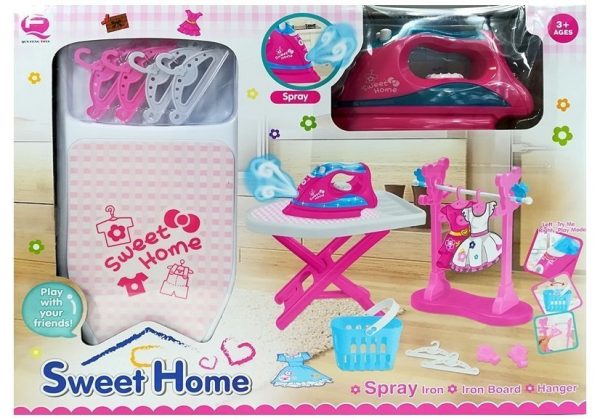 Pink Iron Ironing Set Ironing Board Hangers - Slika 10