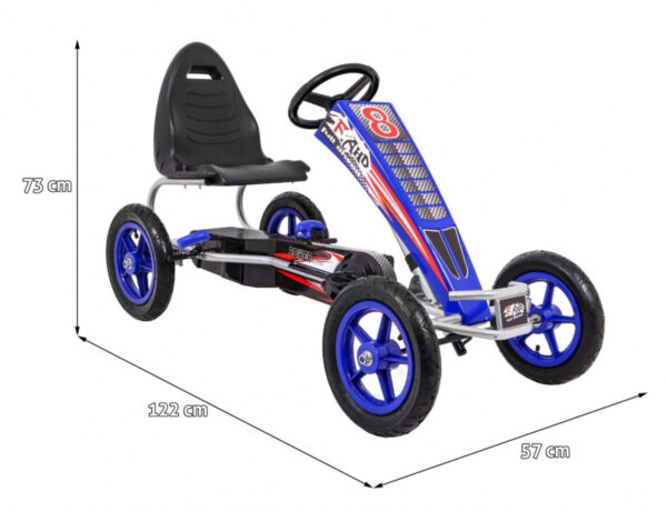 Go-kart na pedale Full Ahead AIR - plavi - Slika 2