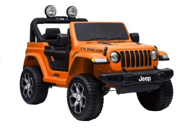 Licencirani auto na akumulator Jeep Rubicon 4x4 - narančasti
