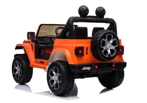 Licencirani auto na akumulator Jeep Rubicon 4x4 - narančasti - Slika 3