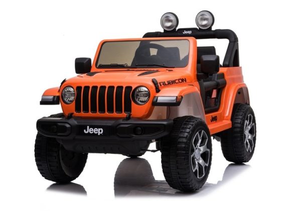 Licencirani auto na akumulator Jeep Rubicon 4x4 - narančasti - Slika 5