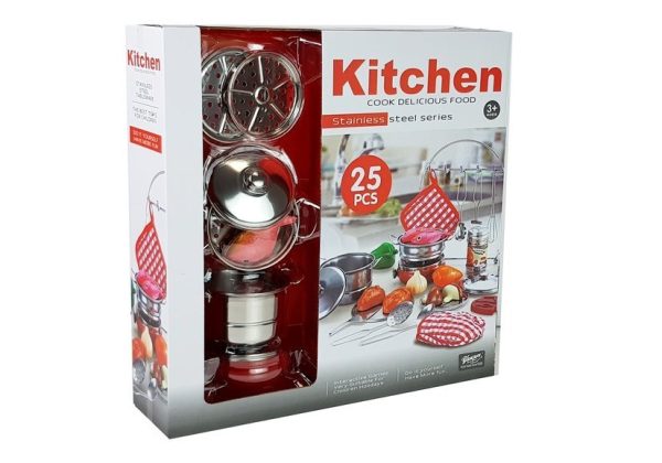 A set of dishes, pots and small cooks, stainless steel - Slika 10