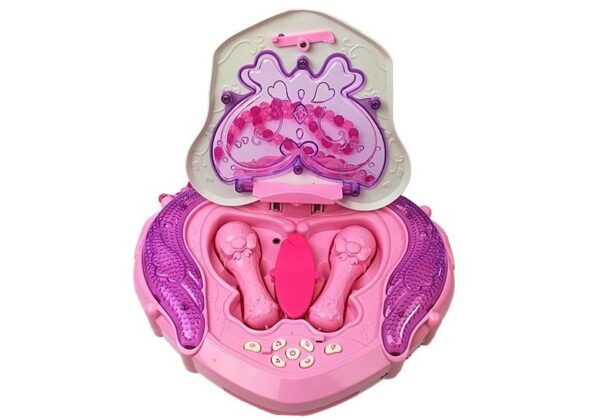 Music Box on Stand Microphone Speaker Pink - Image 4