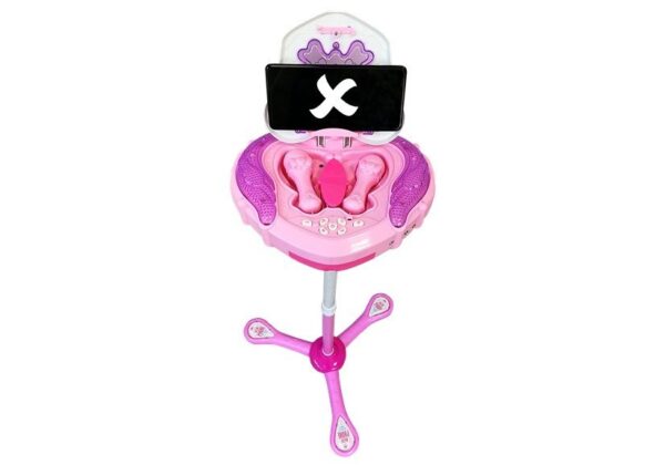 Music Box on Stand Microphone Speaker Pink - Image 3