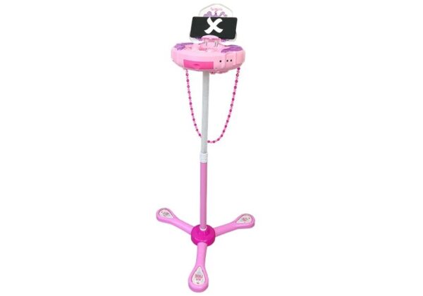 Music Box on Stand Microphone Speaker Pink - Image 2