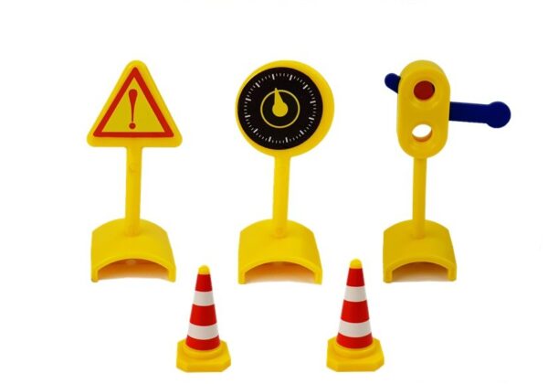 Set Gas Station Toy Car Road Signs Light Sound - Image 4