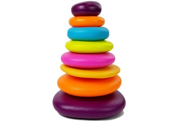 A pyramid of colorful hoops for a baby - Image 2