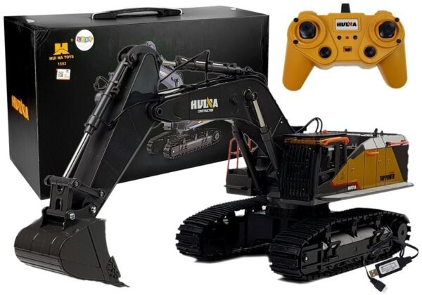 Bager gusjeničar na daljinsko upravljanje model 1592 HuiNa 1:14 R/C - crno/žuti
