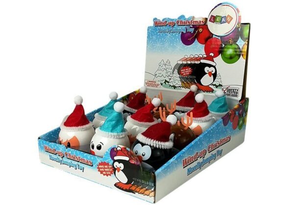 Set of wind up Christmas toys Penguin  12 pieces reindeer Snowman Santa Claus - Image 10