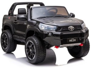 Licencirani auto na akumulator Toyota Hilux 4x4 - dvosjed - crni/lakirani
