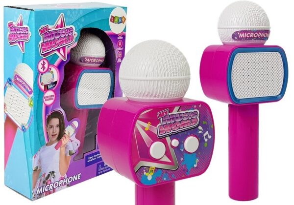 Children's Microphone Wireless Karaoke Bluetooth Speaker Pink