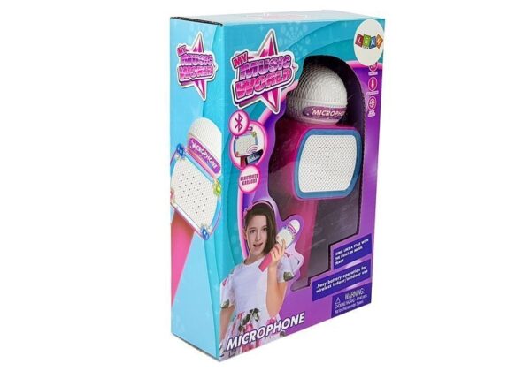 Children's Microphone Wireless Karaoke Bluetooth Speaker Pink - Image 5