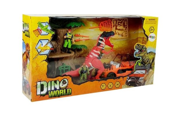 Dinosaur World Figure Set Vehicle Buggy Tree Skeletons Sound - Image 7