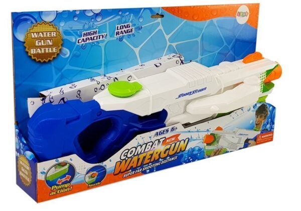 Water Gun Blue - White 1000ml  Fold- Out Sides - Image 4