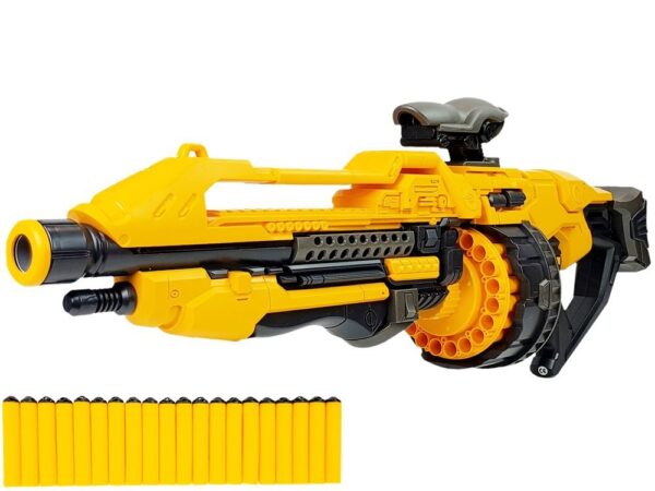 Battery Pistol Foam Cartridges 82 cm Rotating Magazine Yellow - Image 2