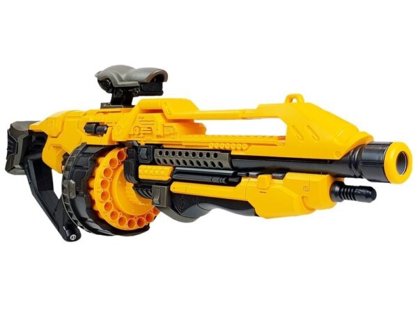 Battery Pistol Foam Cartridges 82 cm Rotating Magazine Yellow - Image 4