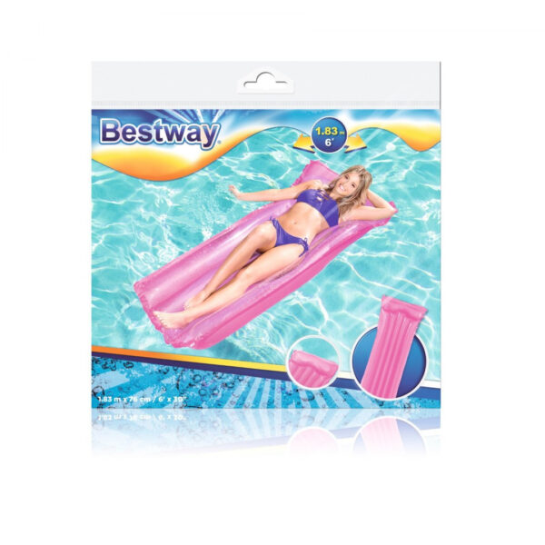 Colorful Transparent Beach mattress 183 x 76 cm BESTWAY Pink - Image 3