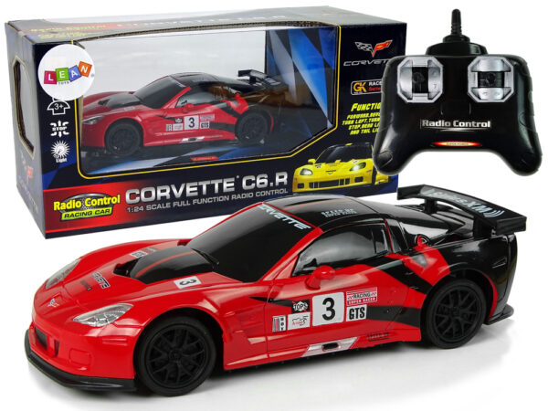 Auto na daljinsko upravljanje 1:24 Corvette C6.R - crveni