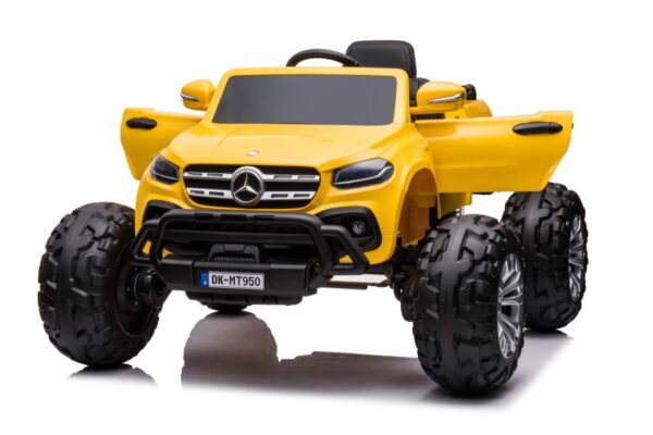 Licencirani auto na akumulator  Mercedes DK-MT950 4x4 - žuti/lakirani - Image 5