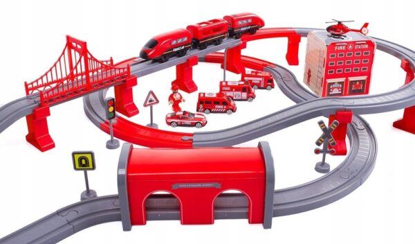 Fire Brigade Town Train Set Red 203 km/h - Image 3