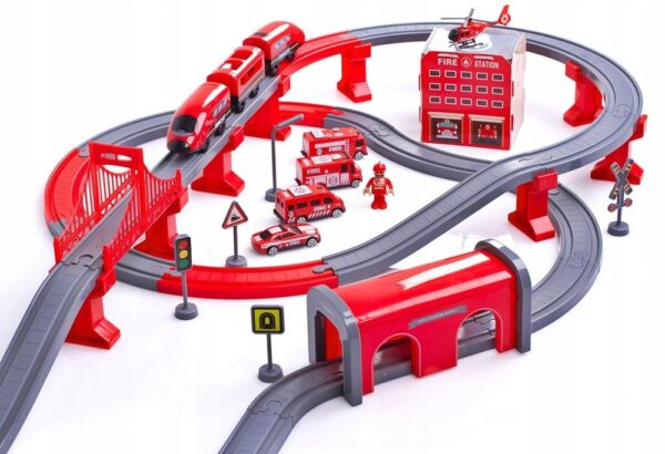 Fire Brigade Town Train Set Red 203 km/h - Image 4