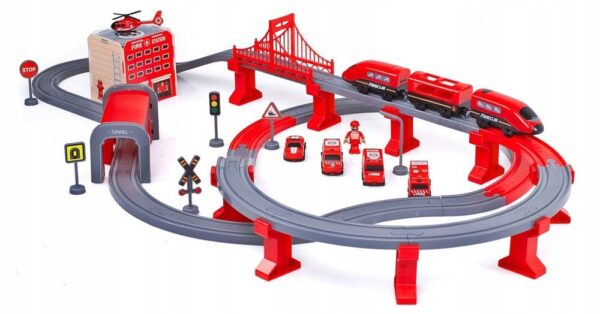 Fire Brigade Town Train Set Red 203 km/h - Image 6