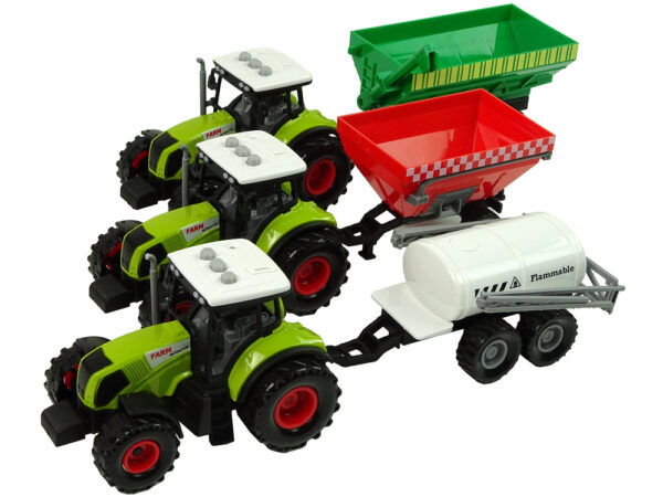 Three Tractor Trailer Sprayer Farm Tractor Set - Image 2