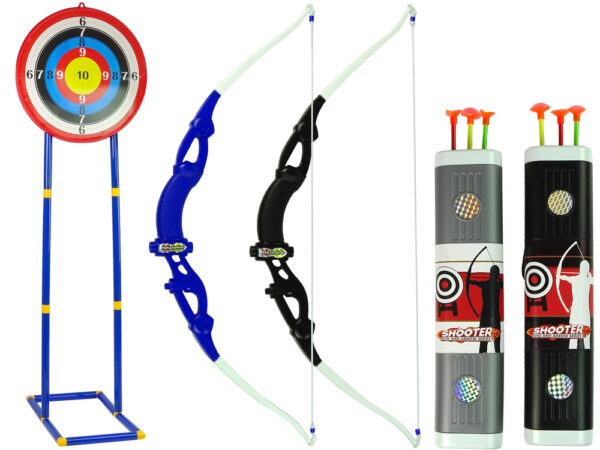 Shooting Set Bow Shield on Stand 134 cm Quiver Pistols - Image 2