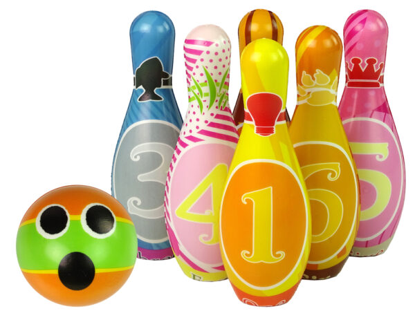 Soft Bowling Set 6 Pieces Coloured Numbers Ball - Image 3