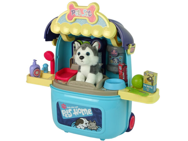 Beauty Salon Set For Dog Pet in Suitcase Backpack Blue - Image 2