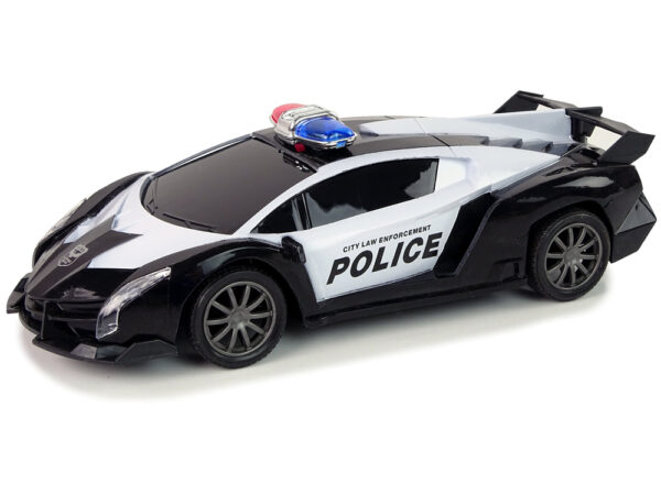 Police Racing Car  Police Vehicle 1:16 LED Lights  Remote-controlled  COLOUR BLACK - Image 3