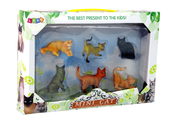 Set of 6 Figures  Domestic cats of various breeds - Image 3