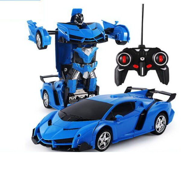 Auto Robot Transformer + Remote Control Deformed Car 2in1 Multifunctional Blue