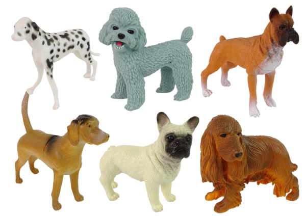 Set of 6 Dog Figurines Dog Breed Figures - Image 2