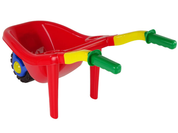 Large Coloured Garden Wheelbarrow Red - Image 2