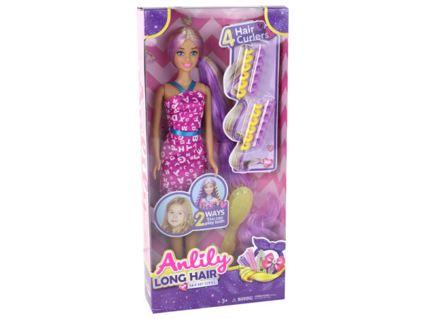 Anlily Doll Long Purple Hair Set - Image 4