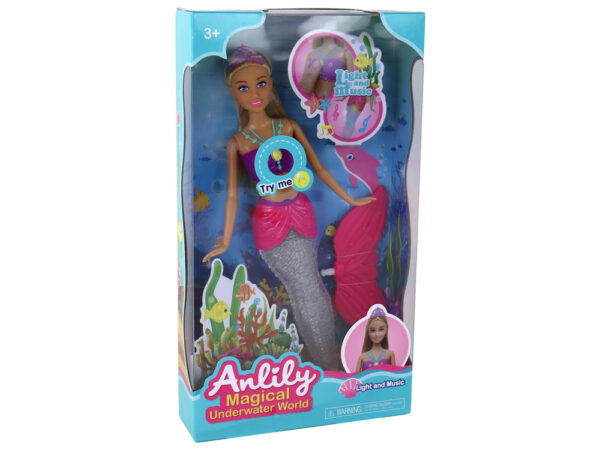 Anlily Mermaid Doll with Light and Sound Effects - Image 4