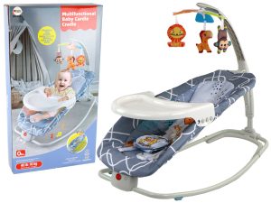Jaje za ljuljanje s efektom vibracije 2u1 Giraffe - sivi