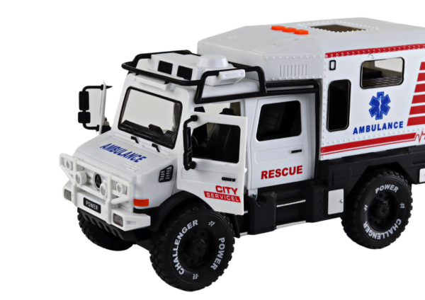 Offroad Vehicle Ambulance White Opening Doors Sounds Lights - Image 3